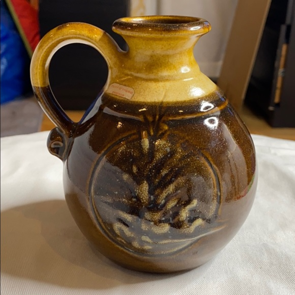 Dekrech Originals brown‎ glaze ceramic pottery jug